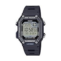 Casio WS-B1000 Series | Men's Digital Watch | (Black) | 100M WR | Step Tracker | LED Illuminator | 100 SEC Chronograph | Daily Alarm | 2-Year Battery
