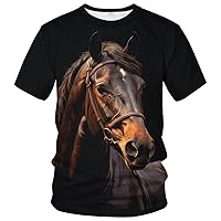 Vintage Horse Shirt Men Horseback Riding Horse Lover Summer Leisure T-Shirt
