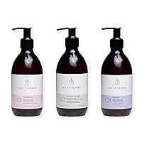 Shampoo, Conditioner and Styling Cream Trio Set for Curly, Coily and Wavy Hair, Vegan, Sulphate Free, 3 x 10.14 fl oz, Natural Ingredients