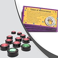 Tokens of Appreciation and Cards (Set of 10) & Me First v.3 Wireless Game buzzers (12-User Set)