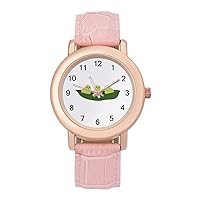Chick Peas Women's Elegant Watch PU Leather Band Wrist Watch Analog Quartz Watches