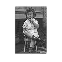 VIQUTRG Black And White Vintage Poster Boy Smoking Cigar Poster Funny Poster Poster for Room Aesthetic Posters & Prints on Canvas Wall Art Poster for Room 16x24inch(40x60cm)