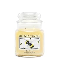 Village Candle Bumblebee, Medium Glass Apothecary Jar Scented Candle, 13.75 oz