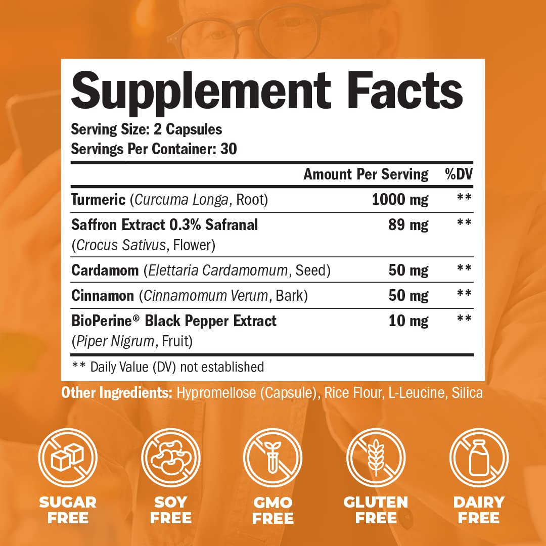 Vimerson Health Women's Multivitamin + Turmeric Saffron Cinnamon & Cardamom Bundle. Women's Vitamins & Minerals Formula for Immune and Joint Support, Inflammatory Response.