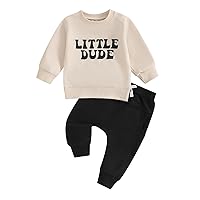 fhutpw Baby Boy Clothes Fall 6 12 18 24 Months Football Long Sleeve Pullover Tops & Pant Sets Toddler Winter Outfits