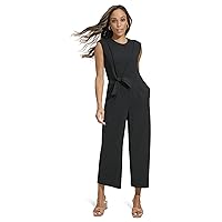 Calvin Klein womens Wide Leg Jumpsuit With Knitted Side Detail