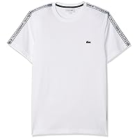 Lacoste Contemporary Collection's Men's Short Regular Fit Sleeve Taping Tee Shirt