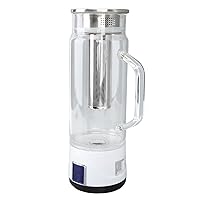 Hydrogen Water Pitcher, 1000ml 1000‑1500ppb Rich Hydrogen Water Generator Machine with Tea Infuser Touch Switch Portable Hydrogen Water Bottle Generator for Home Office Fitness