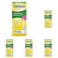 Debrox Earwax Removal Drops with Gentle Microfoam Cleansing Action, 0.5 fl oz (Pack of 5)