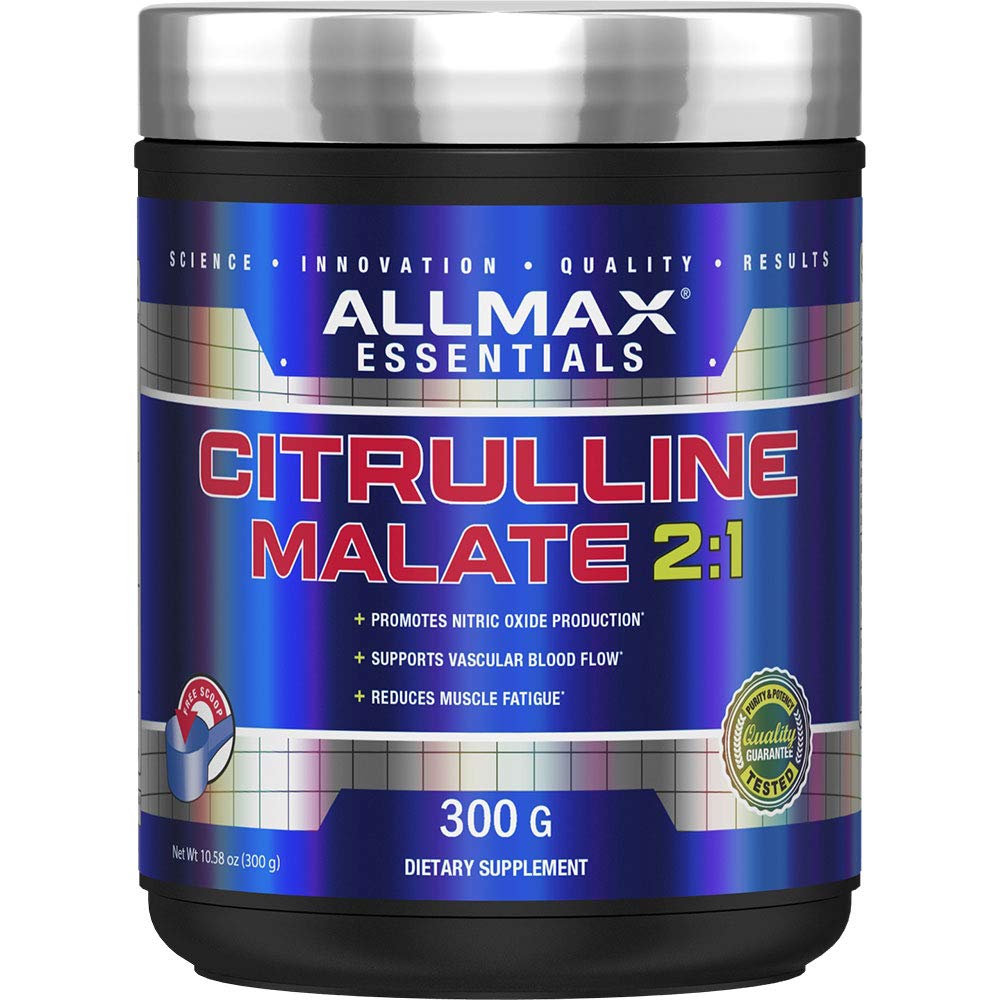 ALLMAX Essentials CITRULLINE Malate 2:1-300 g Powder - Improves Endurance & Recovery - Vegan - 150 Servings