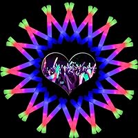 EXCECAR 102 Pcs Foam Glow Sticks, LED Foam Sticks with 3 Modes Colorful Flashing, Glowing in The Dark Party Supplies for Wedding Birthday Raves Concert Festivals Sporting Events