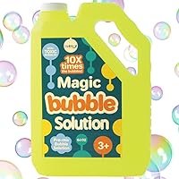 Colorful Bubble Solution Refill 64 OZ | Non-Toxic Pre-Mix Bubble Refill Solution No Mixing or Measuring Required | Bubbles for Kids | Bubbles Bulk | Bubble Machine Solution | Giant Bubble Solution