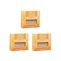 Plantlife Apricot Oatmeal 3-Pack Bar Soap - Moisturizing and Soothing Soap for Your Skin - Hand Crafted Using Plant-Based Ingredients - Made in California 4oz Bar