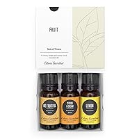 Edens Garden Fruit Essential Oil 3 Set, Best 100% Pure Aromatherapy Fruity Citrus Kit (for Diffusion & Therapeutic Use), 10 ml