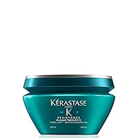 Kerastase Resistance Therapiste Hair Mask - 6.8 Fl Oz, Strengthening and Repairing Cream for Weak, Over-Processed and Damaged Hair, Enriched with Wheat Protein and Native Plant Cells