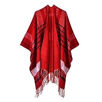 RanRui Cozy Oversized Women's Poncho Shawl Wrap Cardigan - Soft Winter Cape for Fashion & Warmth - Perfect for Traveling