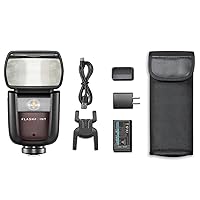 Flashpoint Zoom Li-on III R2 TTL On Camera Flash for Canon, 76ws 2.4GHz 1/8000s HSS Speedlight with Quick Manual-TTL Switch, 1.5s Recycle Time, 7.2V/2600mAh Li-Ion Battery, 450 Full-Power Flashes