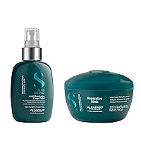 Semi di Lino Reconstruction Reparative Mask and Anti-Breakage Fluid Set for Damaged Hair - Repairs, Reconstructs, Strengthens - Adds Shine and Softness