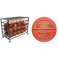 Trigon Sports Sports Lockable Ball Storage Cart, Basketball Storage Bin for Indoor Outdoor, Rolling Exercise Ball Cart Holder for Gym, School, Club