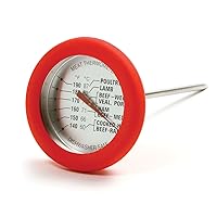 Norpro Soft Grip Silicone Meat Thermometer, Red, One Size (5978)