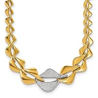 2.57 Ct Diamonds 18k Yellow Gold Graduated Diamonds Fancy Link Chain Necklace - 19