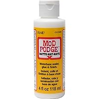 MOD PODGE Matte Sealer, Glue & Finish: All-in-One Craft Solution- Quick Dry, Easy Clean, for Wood, Paper, Fabric & More. Non-Toxic - Craft with Confidence, Made in USA, 4 oz., Pack of 1