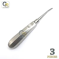 G.S 3× Dental Elevator Curved TIP 3MM Root Instruments Best Quality