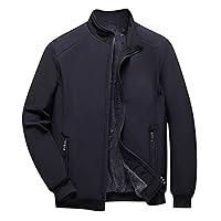 Men Fleece Lined Softshell Coat Sportwear Zipper Windbreaker Flight Bomber Jacket Casual Winter Cotton Military Jacket