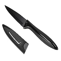 Premium Paring Knife with Sheath, 3 inch Blade 8 inches in Length, Black