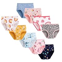 N/W LEMON2010 Little Girls' Combed Cotton Underwear 9 Pieces Breathable Comfort Panty Toddler Kids Briefs Children Panties