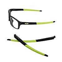 GOHIN Replacement Temples Arms Legs With Green Icon Ring For Oakley Crosslink Pitch Glasses - Green