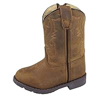 Smoky Children's Kid's Toddlers Brown Distress Leather Western Cowboy Boot
