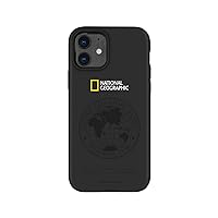 National Geographic NG19620i12 iPhone 12 Mini Case, Double Layer Construction, Hybrid, Shockproof, Qi Charging, Wireless Charging, National Geographic Global Seal Double Protective Case, Black