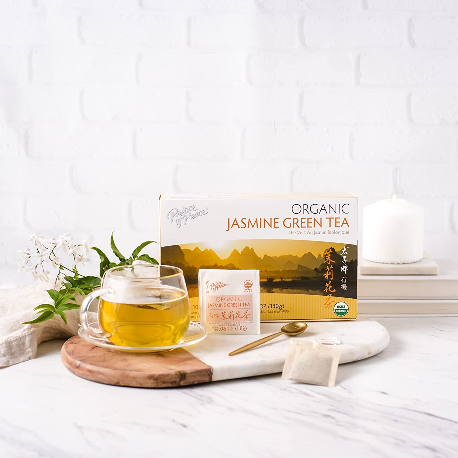 Amazon.com: Uncle Lee's Tea - Organic Jasmine Green Tea, Rich in  Antioxidants, Box, 18 Tea Bags : Grocery & Gourmet Food