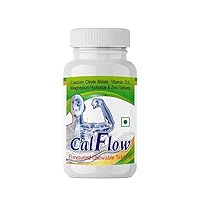CalFlow Tablet Chewables (60s) | Vitamin D & Calcium (Veg) to Support Strong Bones, Joints & Muscles | India's Leading Calcium Supplement |30 Tablet-Pack of 1