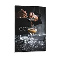 Costa Rica Tiramisu Martini Photo Art Poster Wine Dessert Cake Shop Wall Art Decoration Canvas Painting Posters And Prints Wall Art Pictures for Living Room Bedroom Decor 08x12inch(20x30cm) Frame-sty