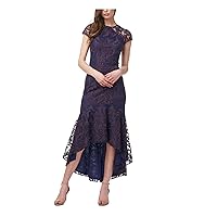 JS Collections Women's Embroidered High-Low Dress