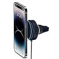 iOttie Velox Mini MagSafe Compatible Wireless Charging Air Vent Car Phone Mount in Midnight Blue. Designed for MagSafe Series iPhones Including iPhone 12, 13, 14, and 15 (Car Charger Not Included)