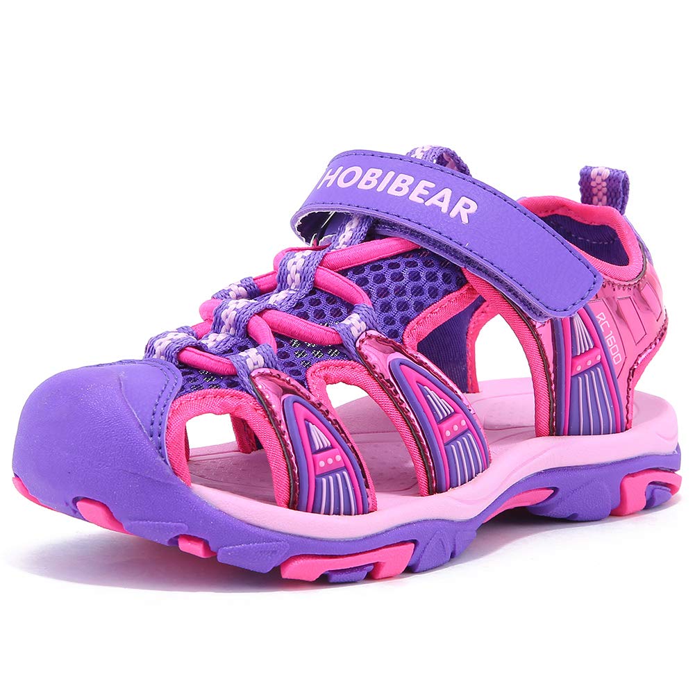 HOBIBEAR Boys Girls Sport Water Sandals Closed-Toe Outdoor(Toddler/Little Kid/Big Kid)