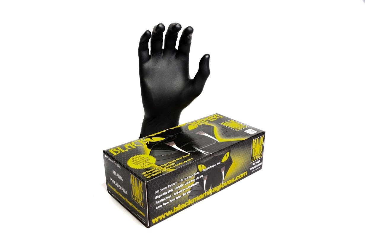 Black Mamba Super Strong Nitrile 100 Glove BOX (LARGE)