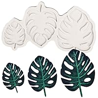 Tropical Leaf Silicone Molds Palm Leaf Fondant Mold Monstera Leaf Candy Molds For Chocolate Cupcake Topper Cake Decoration Sugar Craft Polymer Clay Gum Paste