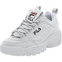 Fila Men's Strada Disruptor fashion sneakers, White/Peacoat/Vinred, 11 US