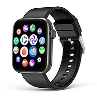 Smart Watch with Bluetooth Call Answer/Dail for Men Women,1.9'' HD Full Touch Screen Fitness Tracker, Smartwatch with Heart Rate Blood Oxygen Blood Pressure Sleep Monitor for Android and iPhone Black