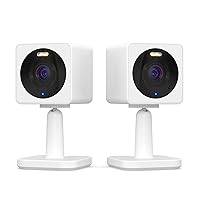 Cam OG Indoor/Outdoor 1080p WI-Fi Smart Home Security Camera with Color Night Vision, Built-in Spotlight, Motion Detection,2-Way Audio, Compatible with Alexa & Google Assistant,White (Pack of 2)