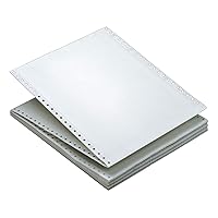 TOPS Continuous Computer Paper, 2-Part Carbonless, Removable 0.5 Inch Margins, 9.5 x 11 Inches, 1650 Sheets, White (5516)