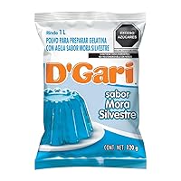 D'Gari Gelatin Dessert BlueBerry- Dgari Mora oz- 5 pack (MORA SILVESTRE)