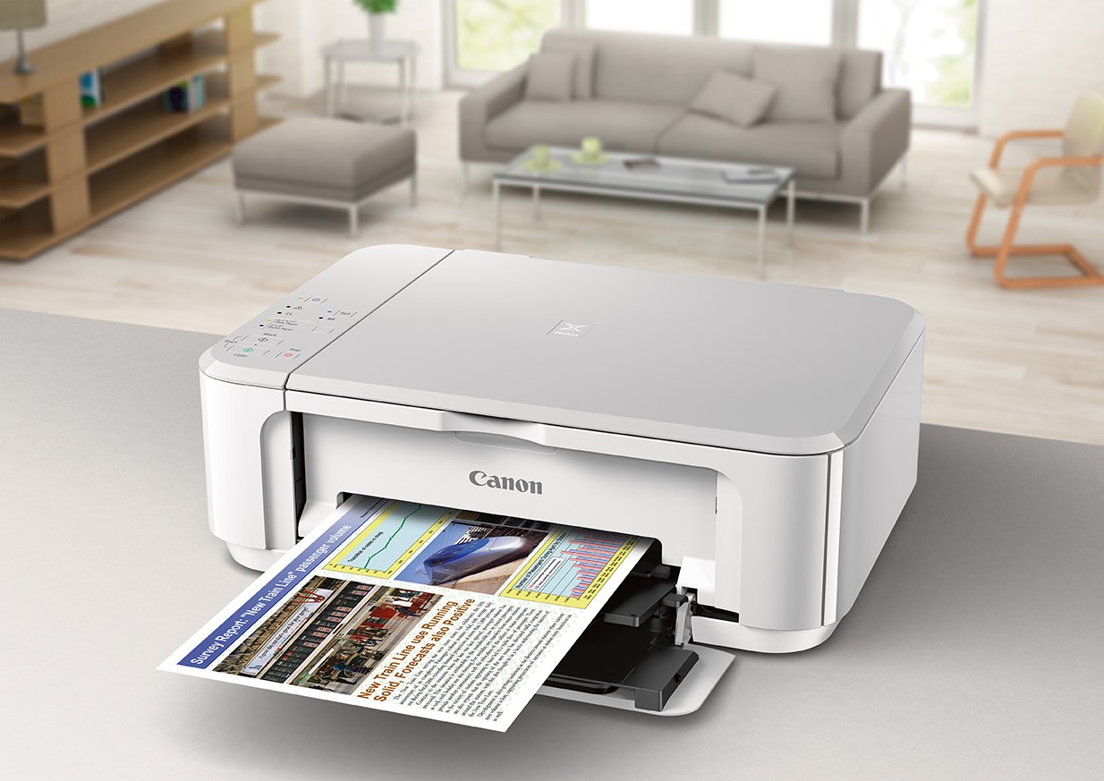 Canon PIXMA MG3620 Wireless All-in-One Color Inkjet Printer with Mobile and Tablet Printing, White