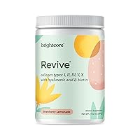 Nutrition Revive Multi Collagen Protein Powder with Vitamin C and Hyaluronic Acid, Non-GMO, Gluten-Free Collagen Powder for Women and Men, Strawberry Lemonade Flavor, 30 Servings