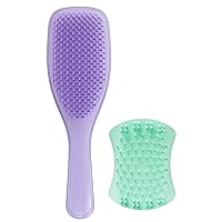 Tangle Teezer | The Detangle & Massage Hairbrush Bundle | For 3C To 4C Hair Types |Naturally Curly Detangling Hairbrush and The Scalp Exfoliator & Massager