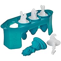 Tovolo Ocean Friends Pop Molds (Set of 4) - Reusable Mess-Free Silicone Popsicle Molds with Sticks and Drip-Guards for Easy Homemade Snacks